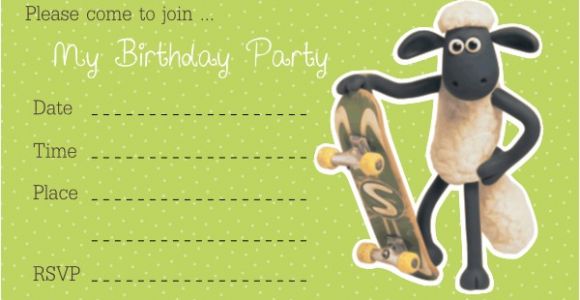 Shaun the Sheep Birthday Party Invitations Free Printable Birthday Invitations for Boys – Bagvania