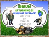 Shaun the Sheep Birthday Party Invitations Shaun the Sheep Invitations and Thank You Cards Personalized