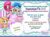 Shimmer and Shine Birthday Invitation Template Print at Home Shimmer and Shine Birthday Party Invitations