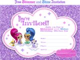 Shimmer and Shine Birthday Invitation Template Shimmer and Shine Party