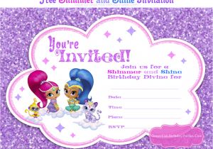 Shimmer and Shine Birthday Invitation Template Shimmer and Shine Party