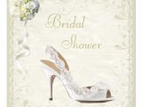 Shoe Bridal Shower Invitations Chic Shoe & Bouquet Bridal Shower 5 25×5 25 Square Paper