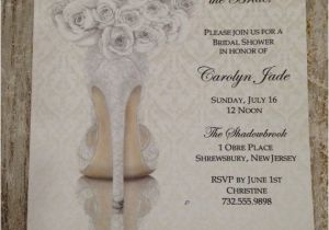 Shoe themed Bridal Shower Invitations Bridal Shower Invitations Shoe theme Bridal by