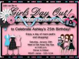 Shopping Party Invitation Girls Day Out Birthday Party Invitation Bachelorette