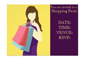 Shopping Party Invitation Shopping Party Girls Day Out Party Card Girls