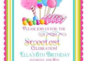Shopping Party Invitation Wording Candy Invitations Sweet Shop Birthday Party Invitations