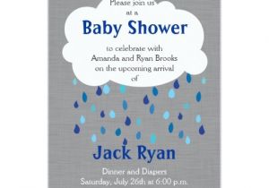 Showered with Love Baby Shower Invitations 39 Showered with Love 39 Baby Boy Shower Invitation Zazzle