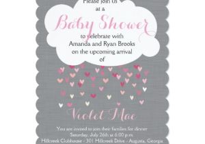 Showered with Love Baby Shower Invitations 39 Showered with Love 39 Baby Girl Shower Invitation Zazzle