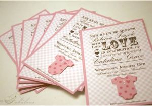Showered with Love Baby Shower Invitations A Shower with Love Baby Shower