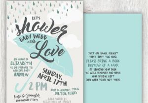 Showered with Love Baby Shower Invitations Printable Baby Shower Invitation Showered with Love