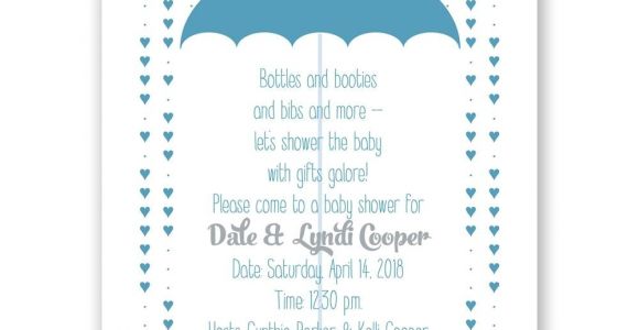 Showered with Love Baby Shower Invitations Showered with Love Petite Baby Shower Invitation