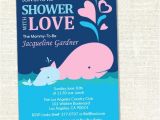 Showered with Love Baby Shower Invitations Whale 39 Shower with Love 39 Baby Shower Invitation