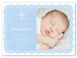 Shutterfly Baptism Invitations Delicate Lace Boy 5×7 Invitation Card