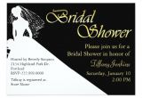 Silhouette Bridal Shower Invitations Bride Silhouette Bridal Shower Invitation