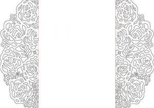 Silhouette Wedding Invitation Template Rose Card Cut Files Silhouette Wedding Invitation