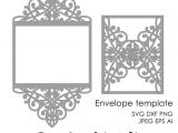 Silhouette Wedding Invitation Template Wedding Invitation Pattern Card Template Lace Folds