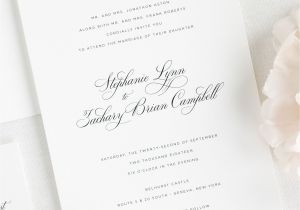 Simple and Elegant Wedding Invitation Template Delicate Elegance Wedding Invitations Wedding