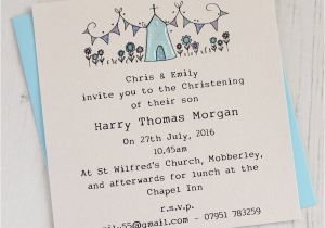 Simple Baptism Invitations Personalised Pack Of Christening Invitations by Eggbert