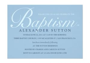 Simple Baptism Invitations Simple Blue Baptism Christening Invite