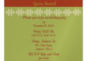 Simple Christmas Party Invitations Red and Green Simple Christmas Party Invitaiton