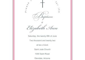 Simple Girl Baptism Invitations Simple Baby Girl Baptism Invitations