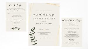Simple Wedding Invitation Template Simple and Minimalist Feminine Wedding Invitation Template