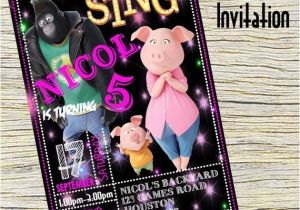 Sing Party Invitations Sing Invitation Sing Personalizedsing Birthday