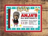 Sing Party Invitations Sing Movie Birthday Invitation ash Invite Printable