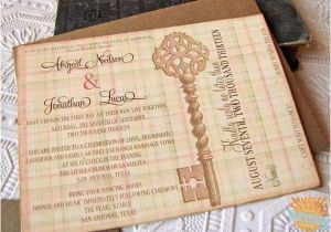 Skeleton Key Wedding Invitations Vintage Wedding Invitation Skeleton Key by Sunshineandravioli