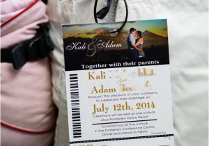 Ski Pass Wedding Invitations Gold Ski Pass Lift Ticket Wedding Invitations to