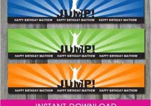 Sky Zone Birthday Invitation Template Trampoline Party Instant Download Self Editable Water