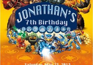 Skylander Birthday Invitations Skylanders Birthday Party Invitation by