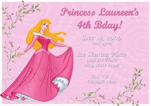 Sleeping Beauty Birthday Party Invitations Sleeping Beauty Princess Aurora Birthday Invitation