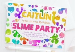 Slime Party Invitation Template 10 Personalised Slime Party Invitations Slime Goo Making
