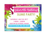 Slime Party Invitation Template Slime Birthday Party Digital Invitation