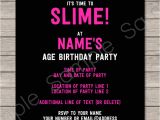 Slime Party Invitation Template Slime Birthday Party Invitations Template Slime Party