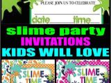 Slime Party Invitation Template Slime Party Invitations Birthday Party Invitations Free
