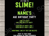 Slime Party Invitation Template Slime Party Invitations Template Slime Birthday Invite