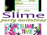 Slime Party Invitation Template Slime Party Invitations top Party Invitations Birthday