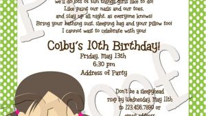 Slumber Party Invitation Poem Cute Sleepover Poem Bethany S Birthday