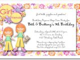 Slumber Party Invitation Sayings Red Hair Twins Pajama Party Invitations Sleep Over Party