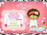 Slumber Party Invitations for Adults Customized Printable Spa Slumber Party Birthday Invitation