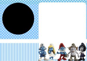Smurf Baby Shower Invitations Smurfs Invitations and Party Free Printables for Boys