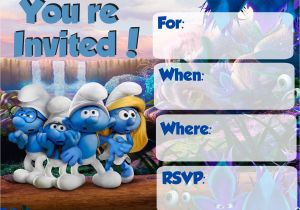 Smurf Birthday Invitations Free Musings Of An Average Mom Smurfs the Lost Village