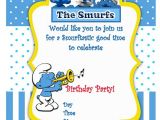 Smurf Birthday Invitations Free Smurfs Birthday Party Invitation Free Printable