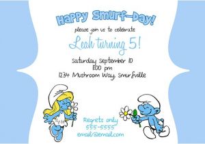 Smurfs Baby Shower Invitations Items Similar to Smurfs Birthday Invitation Digital File