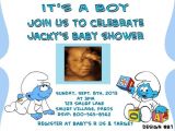 Smurfs Baby Shower Invitations Partyexpressinvitati On Etsy