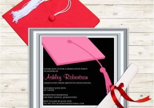 Snapfish Graduation Party Invitations Pink Clapboard Hat Graduation Party Invitation Cards Printable