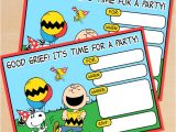 Snoopy Birthday Party Invitations Free Printable Peanuts Birthday Invitation