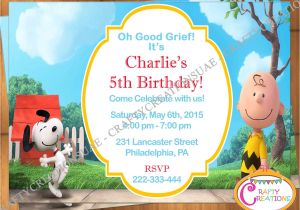 Snoopy Birthday Party Invitations Peanuts Movie Invitation Snoopy Birthday Invitation